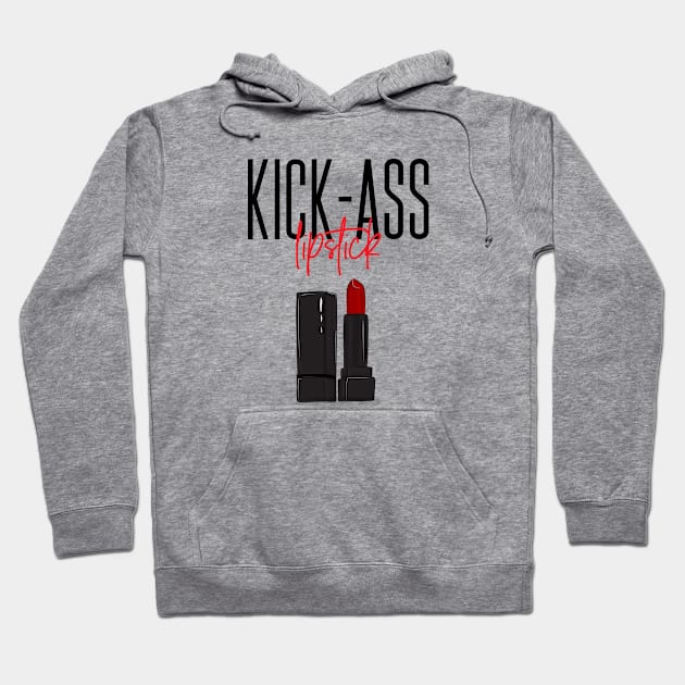 Kick-ass lipstick Hoodie by Milatoo